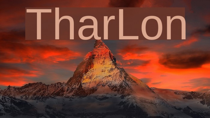 TharLon Font examples