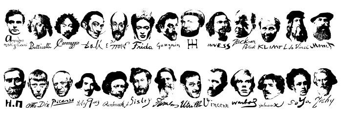 Thart_World_Painters Font LOWERCASE