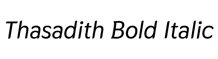 Thasadith Bold Italic  font caratteri gratis