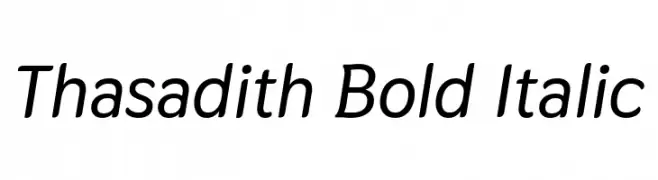 Thasadith Bold Italic  لخطوط تنزيل