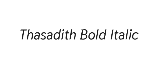 Thasadith Bold Italic Logo