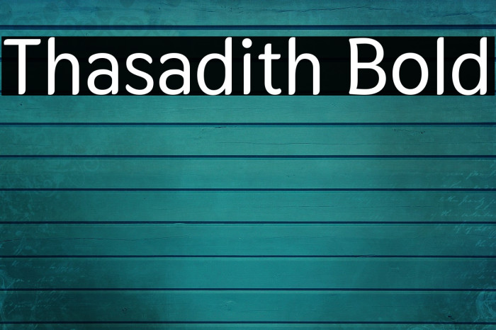 Thasadith Bold Font examples