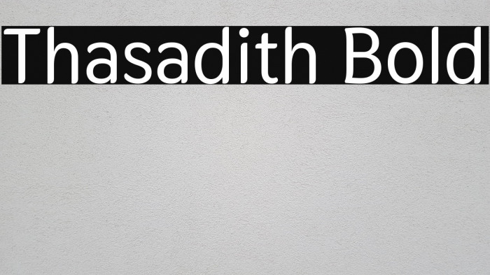Thasadith Bold Font examples