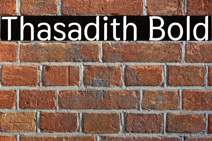 Thasadith Bold Font examples