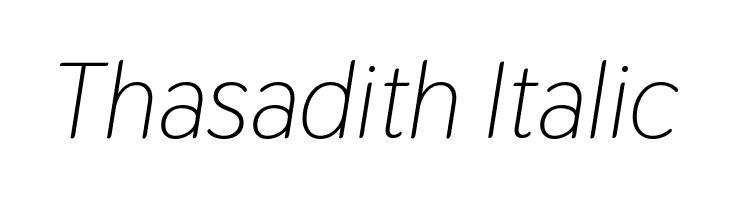 Thasadith Italic  Frei Schriftart Herunterladen