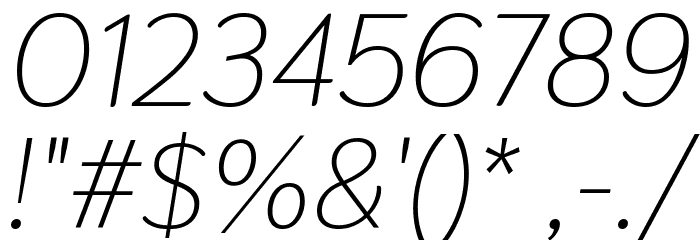 Thasadith Italic Font OTHER CHARS