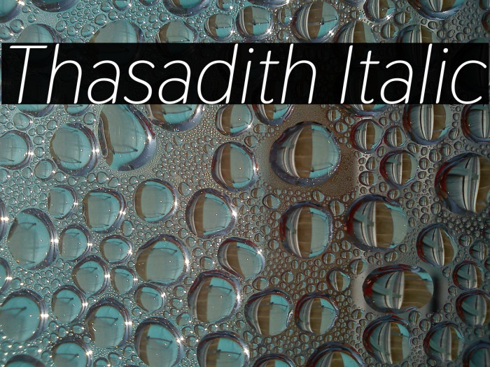 Thasadith Italic Font examples