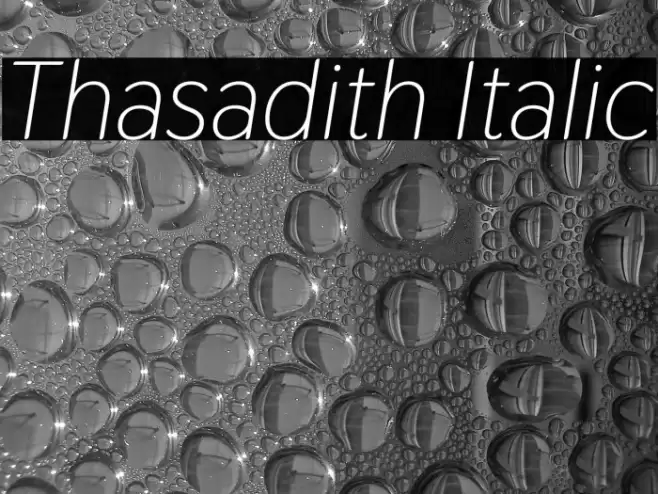 Thasadith Italic フォント examples