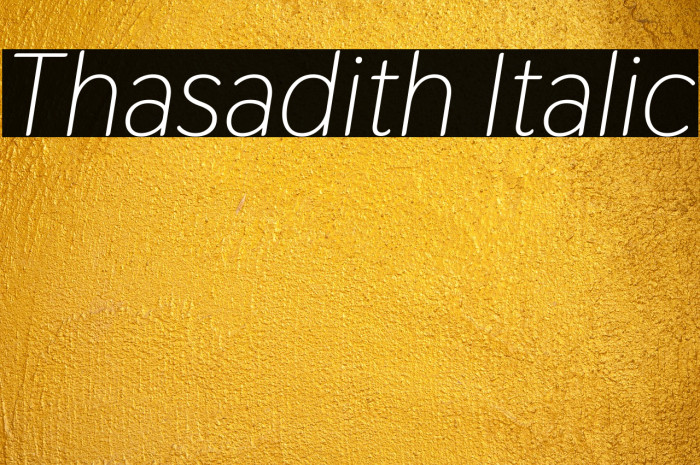 Thasadith Italic Font examples