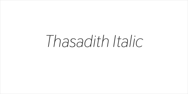 Thasadith Italic Logo