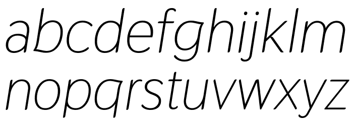 Thasadith Italic Font LOWERCASE