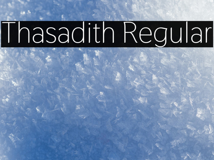 Thasadith Regular Font examples