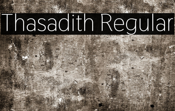 Thasadith Regular Font examples