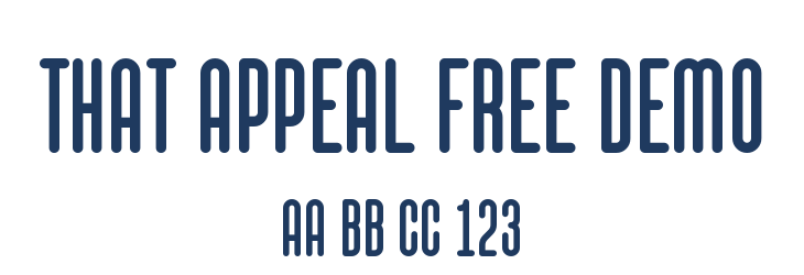 That Appeal Free Demo Font Preview
