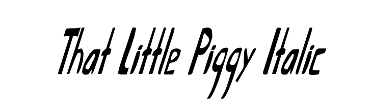 That Little Piggy Italic  नि: शुल्क फ़ॉन्ट्स डाउनलोड