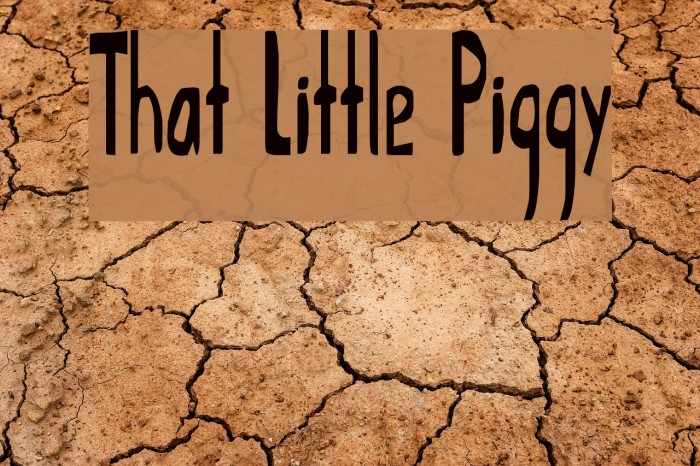 That Little Piggy Example 1