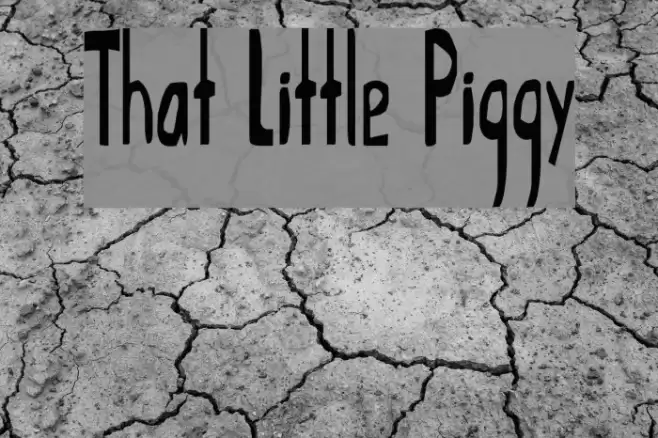 That Little Piggy Font examples