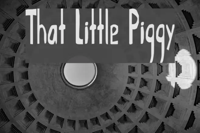 That Little Piggy Font examples
