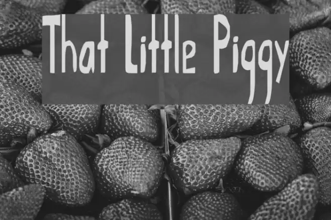 That Little Piggy Font examples