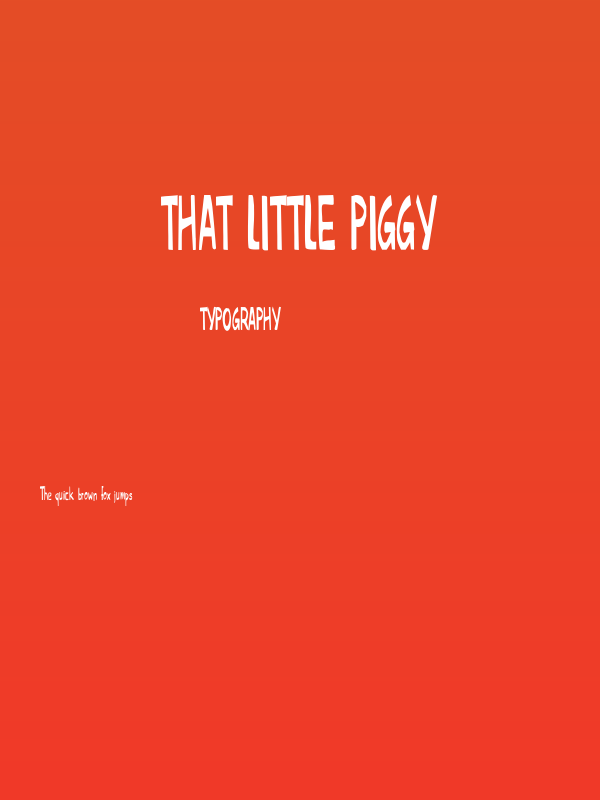 That Little Piggy Poster