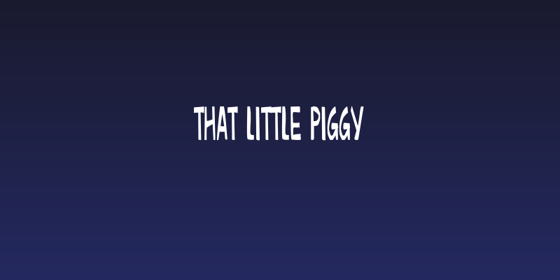 That Little Piggy Social Header