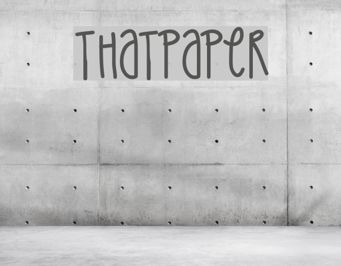 ThatPaper Font examples