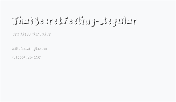 ThatSecretFeeling-Regular Business Card