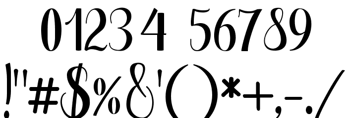 Thatch Font OTHER CHARS