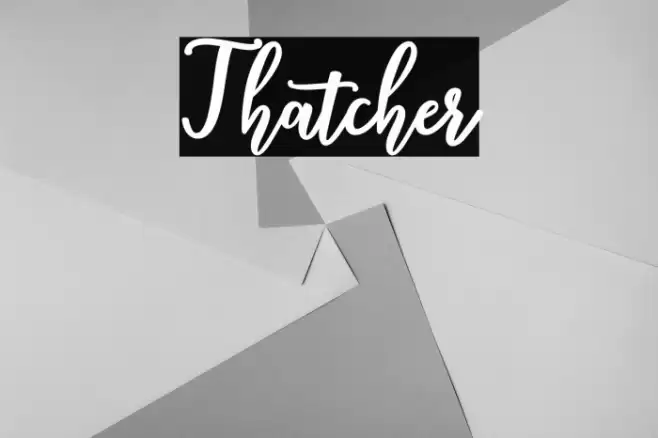 Thatcher Font examples