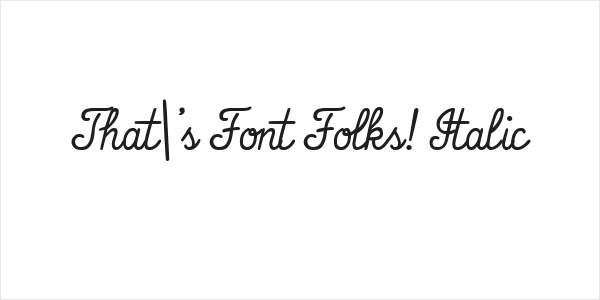 That's Font Folks! Italic Logo