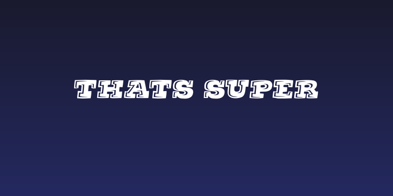 Thats Super Social Header