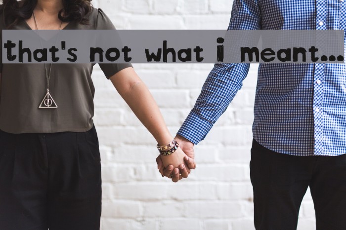 That's not what I meant... Example 3