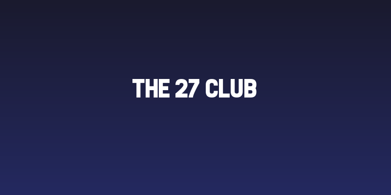 The 27 Club Social Header