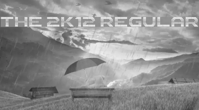 The 2K12 Regular Font examples