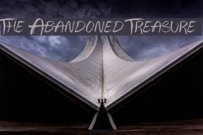 The Abandoned Treasure Font examples