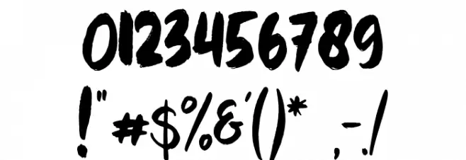 The Absolute Brush Font OTHER CHARS