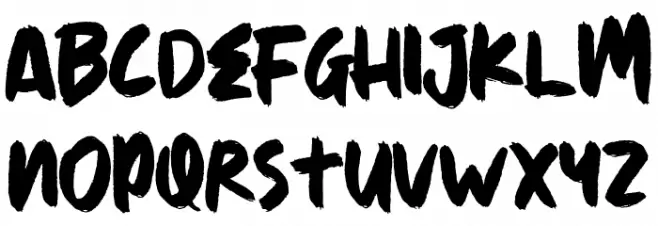 The Absolute Brush Font Litere mici