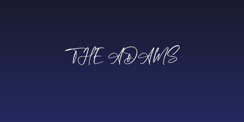The Adams Social Header