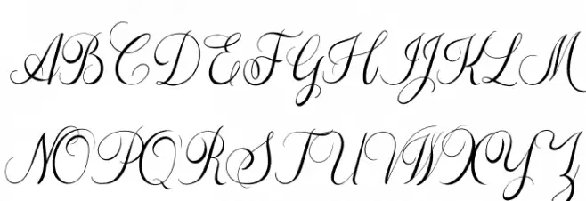 The Adelyne Script 字体 大写