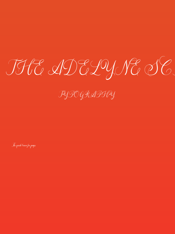 The Adelyne Script Poster