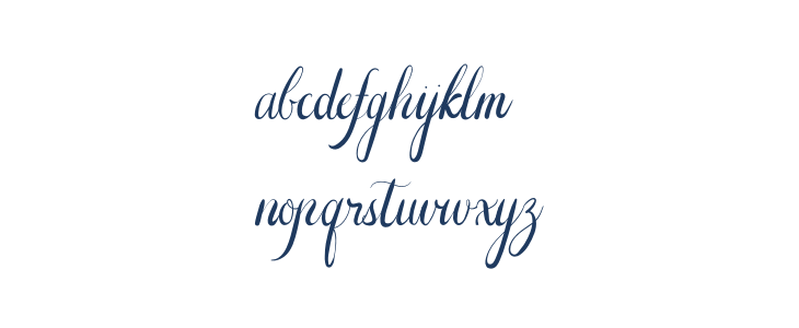 The Adelyne Script Lowercase