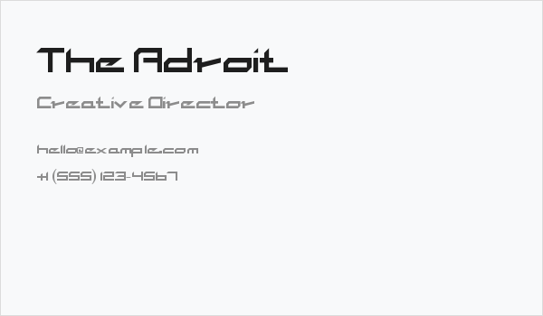 The Adroit Business Card