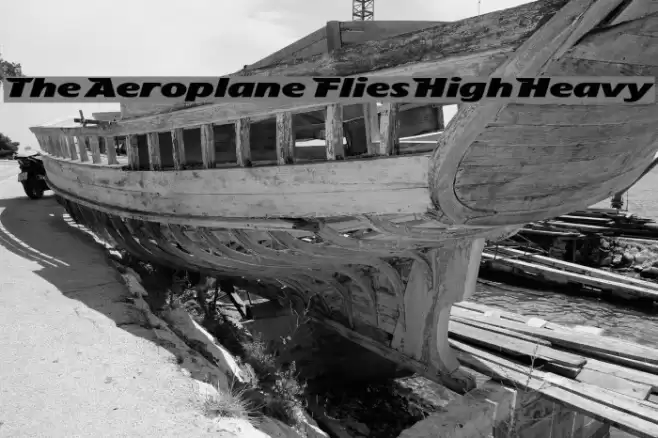 The Aeroplane Flies High Heavy Schriftart examples