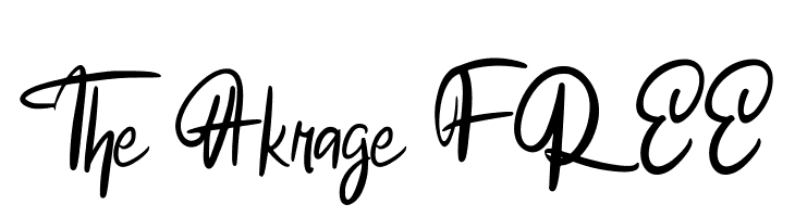 The Akrage FREE  免费字体下载
