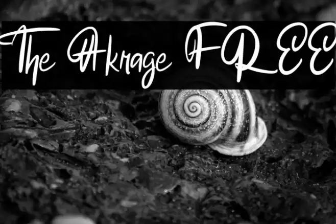 The Akrage FREE Font examples