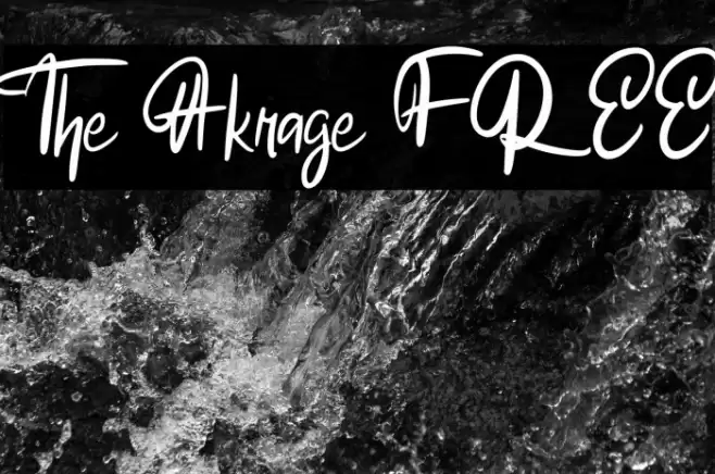 The Akrage FREE Font examples