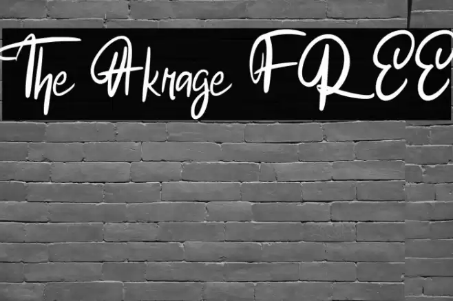 The Akrage FREE Font examples