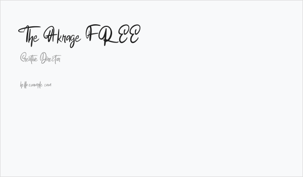 The Akrage FREE Business Card