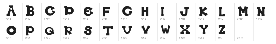 The Alphabet Regular Character Map