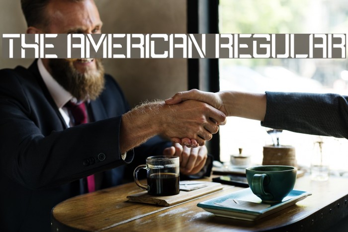 The American Regular Font examples